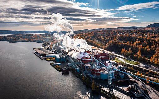 Paper mill from bird's eye view